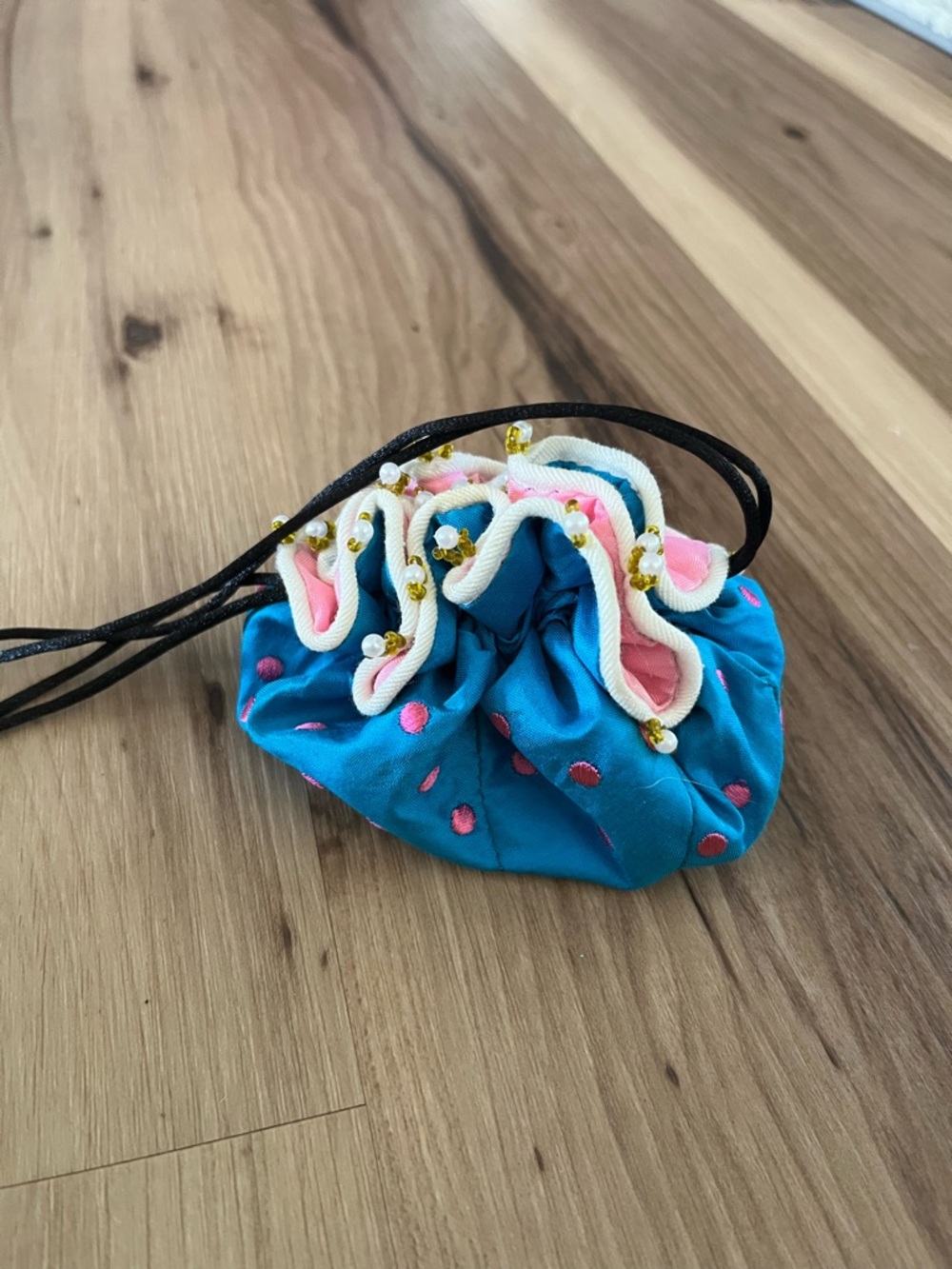 Jazzd Jewelry Pouch Blue Drawstring Bag